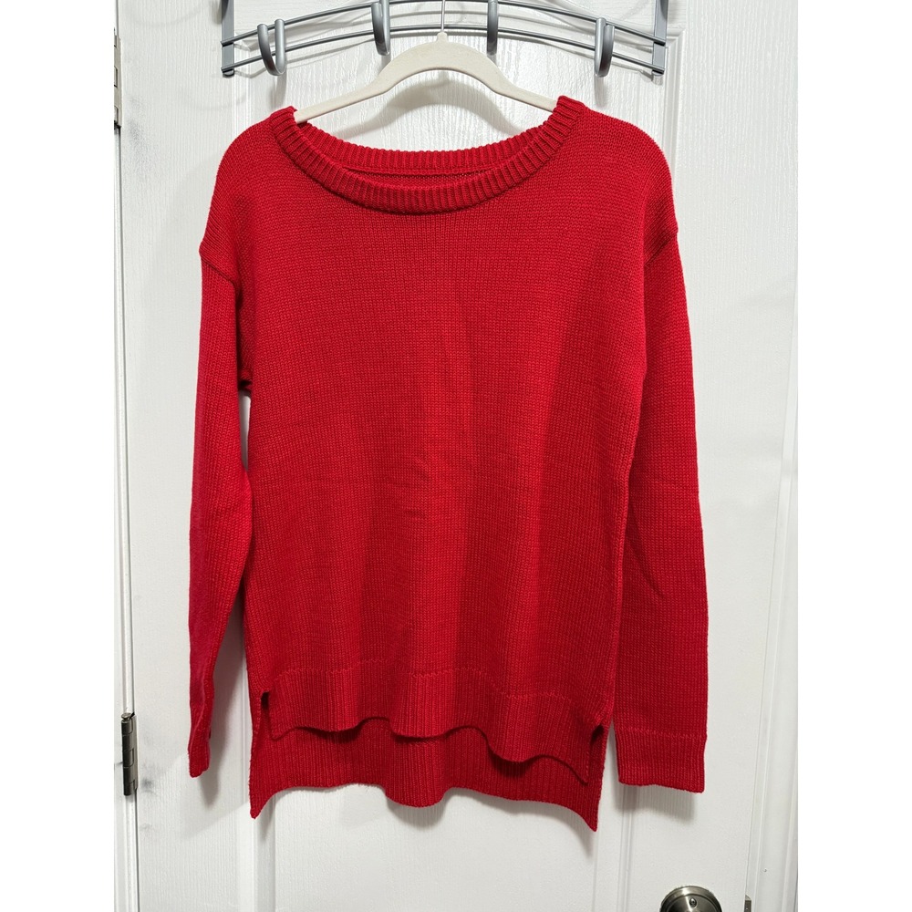 Vintage George & Martha Red Knit Crew Neck Sweater Women's S holiday‎ classic